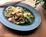おかひじきとベーコンの玉子炒め作り方5写真