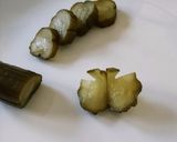 ♡ぬか漬け胡瓜で蝶々の飾り切り風♡作り方5写真