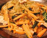 冷蔵庫の残り野菜と焼肉のタレでチャプチェ作り方4写真