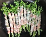 おろしポン酢豆苗豚バラ巻き作り方3写真