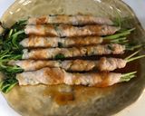 おろしポン酢豆苗豚バラ巻き作り方4写真