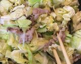 キャベツと豚肉の胡麻味噌炒め♪作り方4写真
