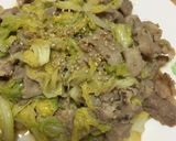 キャベツと豚肉の胡麻味噌炒め♪作り方7写真