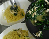 ほうれん草とささみの和風パスタ★梅肉乗せ作り方8写真