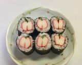 寿司型・模様巻き(りんご真っぷたつ)作り方5写真
