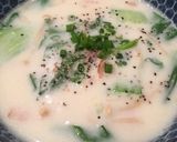 青梗菜が食べやすい優しい味のミルクスープ作り方8写真