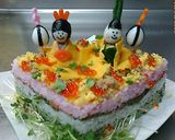ひし餅型の押し寿司～アンパンマン～作り方8写真