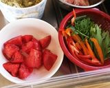 鶏肉と酢キャベツのスパゲティ作り方1写真