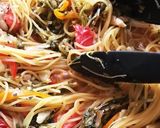 鶏肉と酢キャベツのスパゲティ作り方3写真