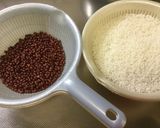炊飯器で簡単✨もち米無し小豆たっぷり赤飯作り方1写真