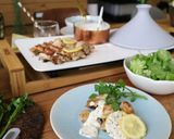 テーブルグリルで鶏肉レモンクリームチーズ作り方7写真