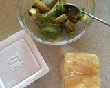 油揚げの上でアボガド納豆のこんがり焼き作り方1写真