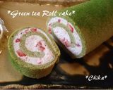 抹茶ロールケーキ～いちごクリーム～作り方7写真