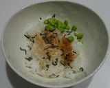☆ごま油で乾物梅おにぎり☆作り方1写真