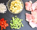 鶏もも肉の洋風バレンシアあんかけ炒飯作り方2写真