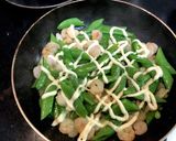 スナップえんどうとむきえびの炒め物作り方5写真