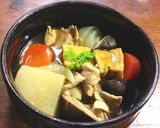 厚揚げ、豚肉、コールラビの中華風煮物作り方5写真