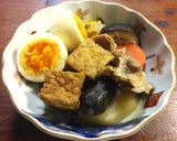 厚揚げ、豚肉、コールラビの中華風煮物作り方6写真
