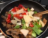 筍と2種のピーマンの旨辛肉味噌炒め作り方5写真