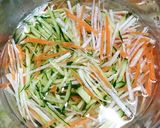さっぱりサラダにごま油でコク増し作り方1写真