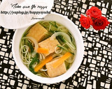 まぐろだしで厚揚げと水菜のにゅうめん作り方9写真