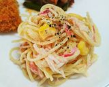 簡単！からしマヨでツナコーンサラスパ作り方6写真
