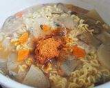 豚汁で辛ラーメン作り方3写真