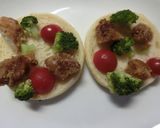 唐揚げ×ﾐﾆﾄﾏﾄ　カレー風味トースト作り方3写真