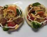 唐揚げ×ﾐﾆﾄﾏﾄ　カレー風味トースト作り方5写真