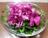 ハマナスの花とクレソンのサラダ作り方4写真