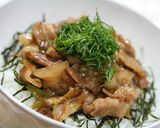 大葉のトッピングで♪一味違う豚丼☆作り方4写真