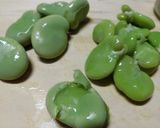 タケノコとソラマメのそぼろ煮作り方1写真