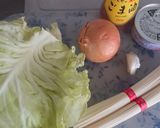 残り物素麺の炒め物作り方1写真