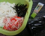 １分【シャキシャキ長芋の磯辺わさび醤油】作り方4写真