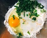 残った刺身のつまをお好み焼き風に作り方3写真
