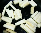 小松菜と長芋、牛肉のオイスターソース炒め作り方4写真
