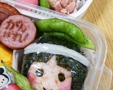 運動会キャラ弁♪ガンバレ白組女の子作り方4写真