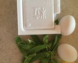 納豆と絹さやの卵まぜご飯作り方1写真