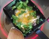納豆と絹さやの卵まぜご飯作り方3写真