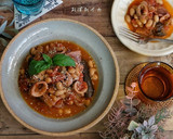 おぼれイカ☆イカと茄子･豆のトマト煮込み作り方9写真
