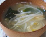もやしとワカメの味噌汁♪作り方4写真