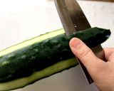 夏の椀物 “加賀太きゅうりの鶏肉詰め”作り方4写真