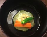 夏の椀物 “加賀太きゅうりの鶏肉詰め”作り方14写真