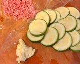 夏野菜☆ズッキーニ挽き肉のトマトパスタ作り方1写真