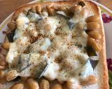 甘じょっぱウマ〜☆昆布豆チーズトースト作り方5写真