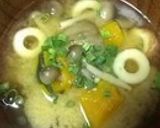 ◎◎◎ちくわと南瓜のお味噌汁◎◎◎作り方4写真