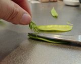 超簡単キレイ☆ 絹さや 筋とり作り方3写真
