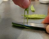 超簡単キレイ☆ 絹さや 筋とり作り方4写真