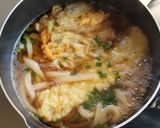 出汁の利いた煮込み天ぷらうどん作り方2写真