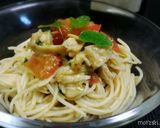 大葉としらすの本格ペペロンチーノパスタ作り方20写真